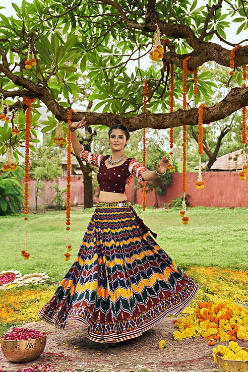 Digital Printed Work Navratri Lehenga