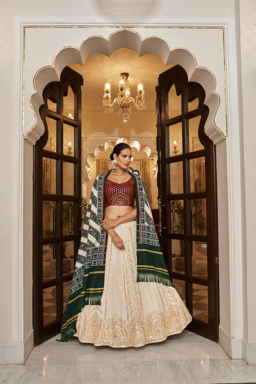 Pearl White Lehenga